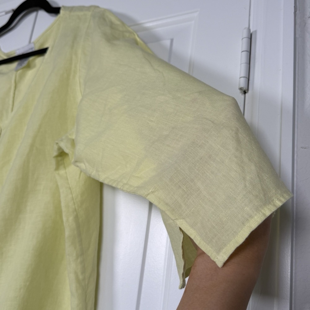 Soft Surroundings Women's Linen Lagenlook Button Up Tunic Top Size 2X Coastal - Picture 5 of 8